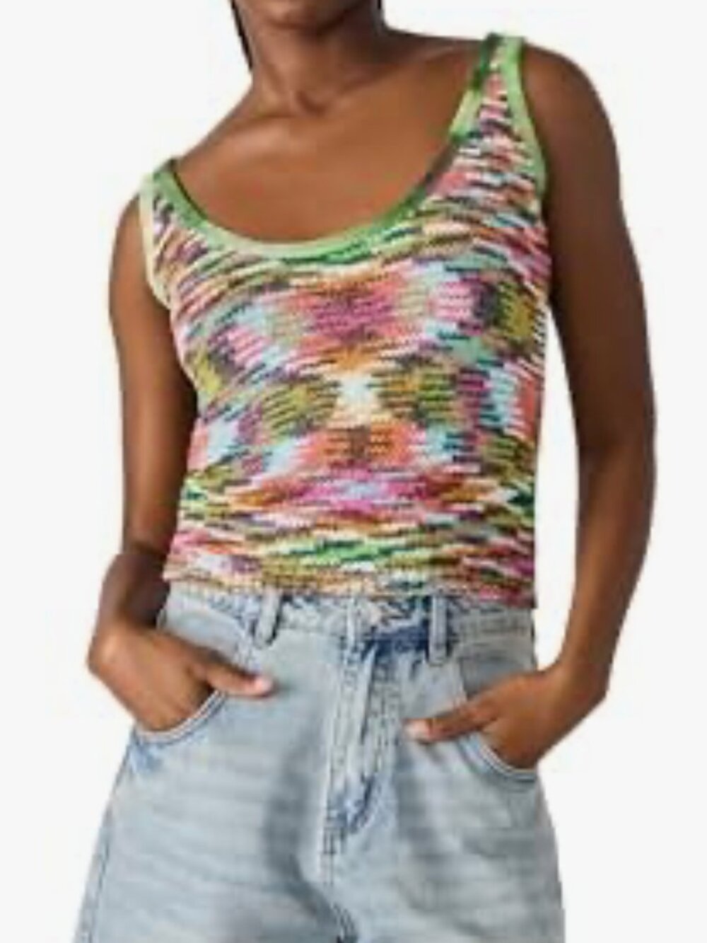 Steve Madden Multicolor Knit Tank Top Size XS